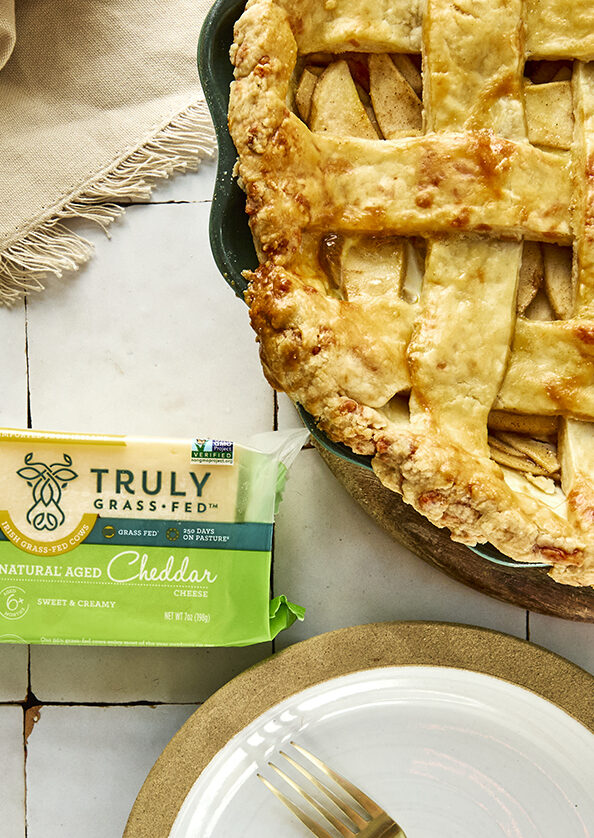 apple cheddar pie with cheddar product